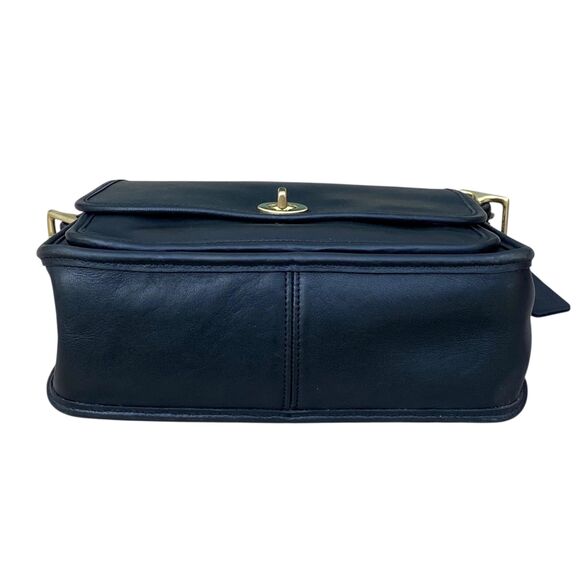 Vintage Coach Rambler’s Legacy 9061 Black Leather Crossbody Shoulder Bag - Picture 5 of 10